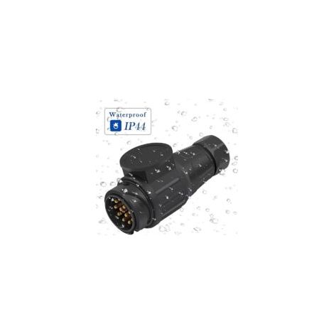 7-poliger auf 13-poliger Anhängerstecker-Adapter, 12V 7-poliger auf 13-poliger Anhängerstecker, wasserdichter Kunststoff-Anhängerstecker - Crezuo