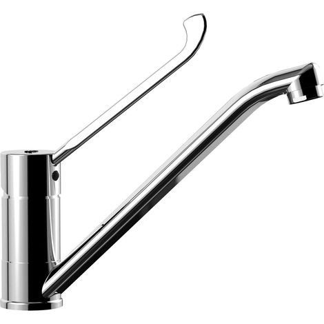 Miscelatore lavello cucina Candy con leva clinica in ottone cromo (1/2)
