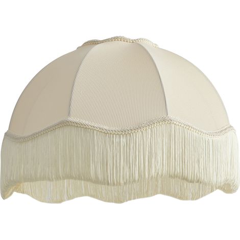 QAZQA Paralume in tessuto beige con interno bianco 45/15/21,5 -