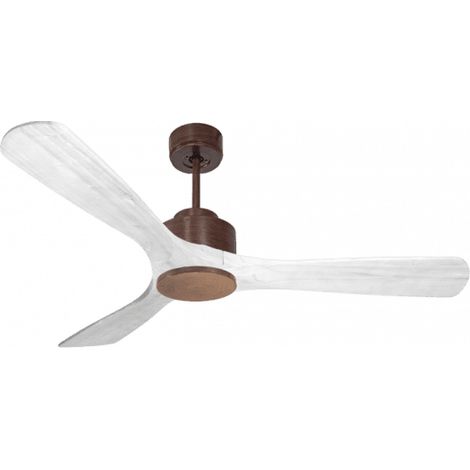 Modulo de KlassFan - Super destratificateur et ventilateur DC 132 cm Marron pales bois blanc sans Lumière  25 à 40 m²