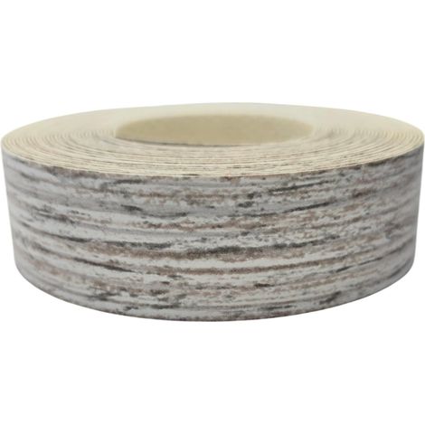Bande de chant thermocollante 21mm x 5m épaisseur 0,50mm Mélaminé Facile à Appliquer Bricolage Étagère Meuble Panneau Bois Durable, Pin blanchi (1/3)