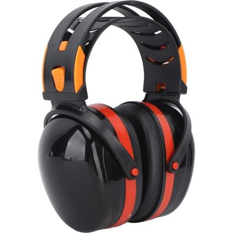 Casque anti-bruit - FYDUN - VIE - Réduction sonore 31 db - Noir et rouge - Tour de tête max 80 cm (1/4)