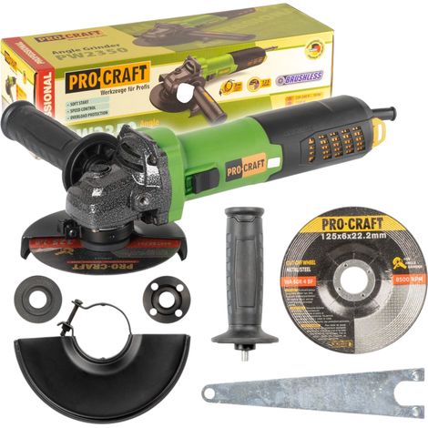 Smerigliatrice angolare Procraft PW2350 1300 Watt 125 mm Brushless