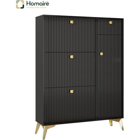 Colonnes de rangement en métal noir 90 x 25 x 121 cm HOMAIRE (1/5)