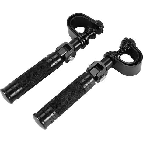 paire de repose-pieds de protection moteur pour moto, noirs, pour accessoires moto. (1/4)