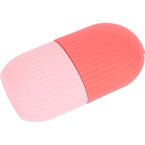 Masque Visage Rafraîchissant en Silicone - Soulagement Douleur, Prise Antidérapante, Soin Peau Facile, Rose (1/4)