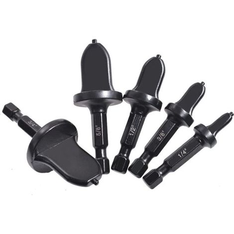 Outil d'expansion de tube en cuivre 5pcs Air Climating Conditionnement Expanseur Expanseur Swaging Tool Drift Bit Type Tlakeing Tools HSS Expanseur de tube de poignée hexagonale (1/5)