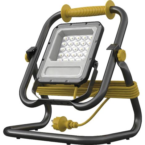LED's work 0310271 LED Baustrahler, Arbeitsleuchte Flutlicht Strahler, blendreduziert staubdicht strahlwassergeschützt, 50W 7000lm 4000K, 5m Kabel IP65