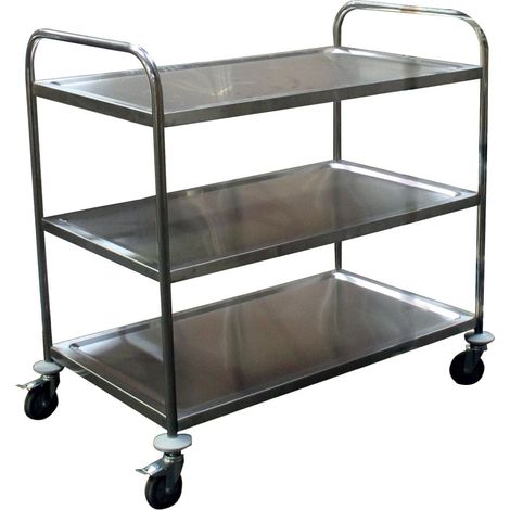 DESSERTE DEMONTABLE INOX 201 4 ROUES-L2G