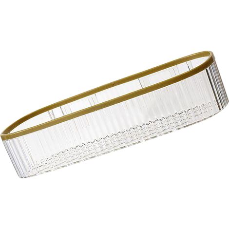 Transparenter, selbstklebender, weißer Wandorganizer aus Kunststoff zur Aufbewahrung an der Wand ohne Bohren – Badezimmer, Küche, Wohnzimmer (1/5)