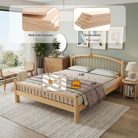 Couchtisch aus Holz in Beige 208 x 147 x 84 cm HOMAIRE (1/5)