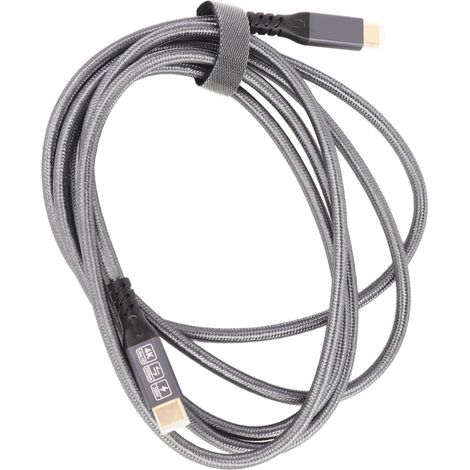 Câble USB-C vers USB-C mâle-mâle, transfert de 20 Gbit/s, charge rapide 240 W, sortie vidéo 4K 60 Hz, USB-C 3.2 Gen 2, pour téléphone et tablette, longueur 2 m / 6,6 pi (1/5)