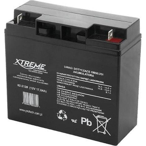 Batterie de gel 12V 17Ah – Technologie AGM – Libre de maintenance – Válvula de sécurité antiexplosión – Longue durée de vie 5 ans