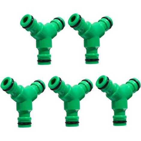 Ensemble de 5 connecteurs de tuyaux d'irrigation goutte à goutte, kit de connexion rapide pour tuyau d'arrosage de 1/2 à 3/4 pouces
