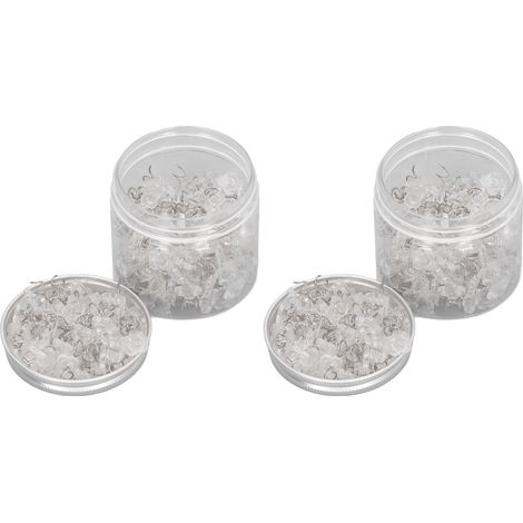 Épingles de Fixation Invisibles pour Rembourrage Canapé, Têtes Cristal, Acier Inox, Lot de 400, Rangement Pratique (1/5)