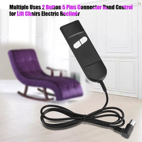Mando a distancia multifuncional de 2 botones y 5 pines para sillones reclinables y elevadores eléctricos. (1/5)