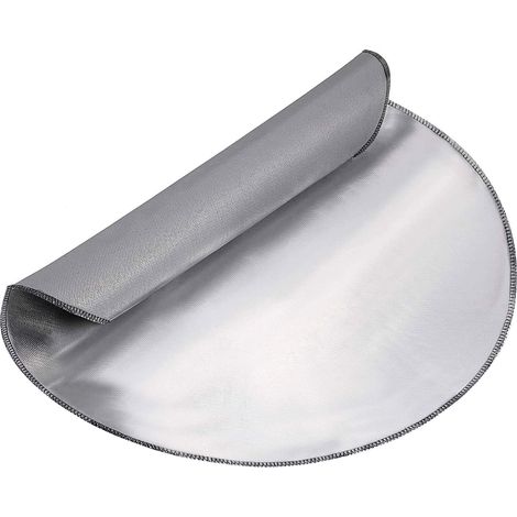 Tapis de protection haute température pour barbecue et foyer, tapis rond ignifugé, protection contre la chaleur, idéal pour les feux de camp, les pelouses et les terrasses. (1/5)