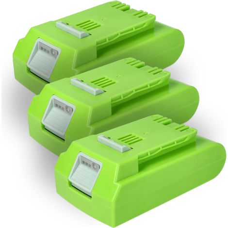 vhbw 3x Battery compatible with Stiga SAB 24 AE, SC 24 AE, SGT 24 AE, SHT 24 AE, SMT 24 AE Electric Power Tools (2000 mAh, Li-ion, 24 V)
