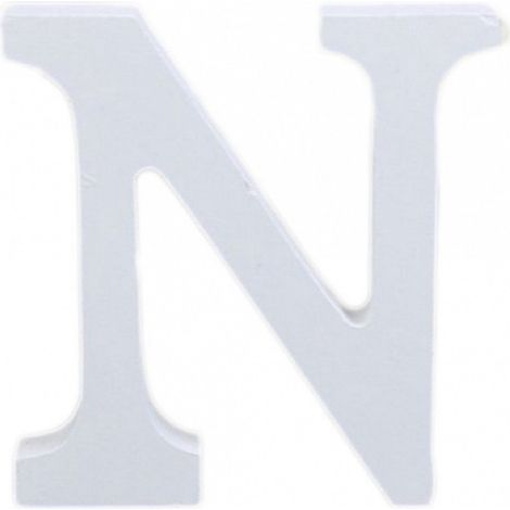 TrAdE Shop Traesio - Lettera N In Legno Bianco 11cm Decorazione Confettata Matrimoni Compleanno Promessa -