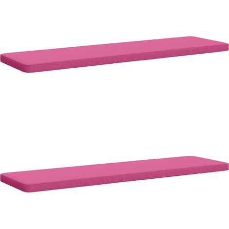 Coussins de banc 2 pièces VUGHT 2 pc 100 % polyester Rose vidaXL