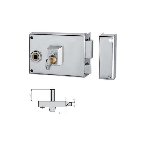 SERRATURA APPLICARE SX SMALTO - 120 MM
