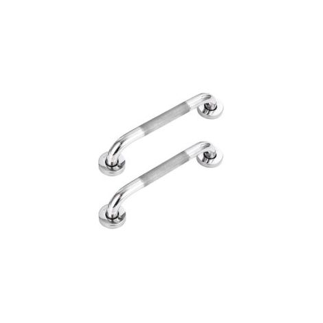 Haltegriff aus Edelstahl 304 mit rutschfestem Griff für Badewanne, WC, Badezimmer, Treppengeländer, 2 Stück