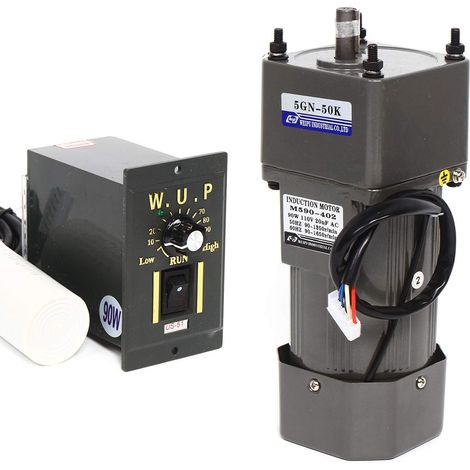 Motoriduttore elettrico 220V AC, motoriduttore asincrono monofase, 90W con regolatore di velocità (50K), 27 giri/min
