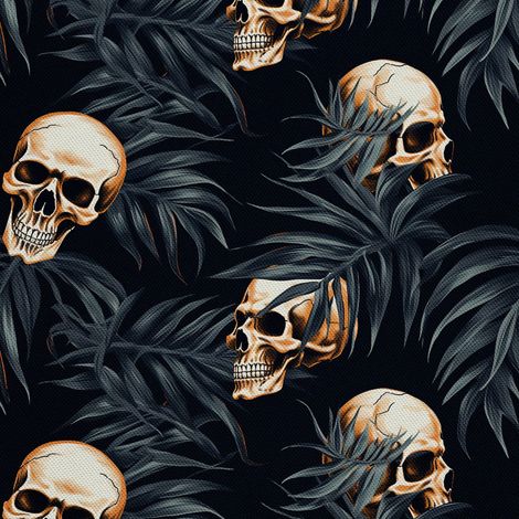 Tela Oxford decorativa para exteriores - Motivo de calavera I DX4077 (1/5)
