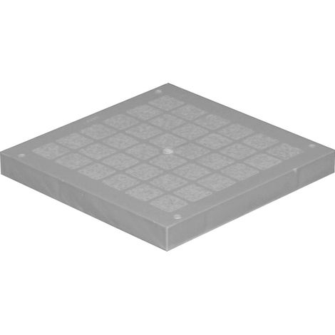 First Plast – Couvercle 187x187mm pour tuyau descente eau pluviale – Couleur gris – Compatible avec tuyaux diamètre 80-100mm – Polypropylène durable (1/3)