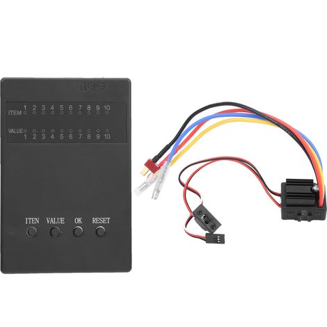 Carte de programmation ESC 80A étanche pour voitures RC 1/10 et 1/8 - Accessoire de réglage (1/5)