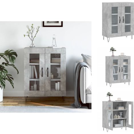 Sideboards - Living Sideboard Betongrau 69,5x34x90 cm Holzwerkstoff (1/5)