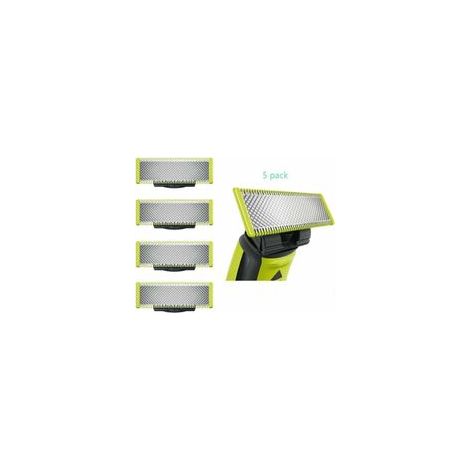 Lames de rechange pour rasoir/tondeuse électrique OneBlade – Acier inoxydable résistant, idéales pour la coupe, le stylisme et le rasage – Lot de 5