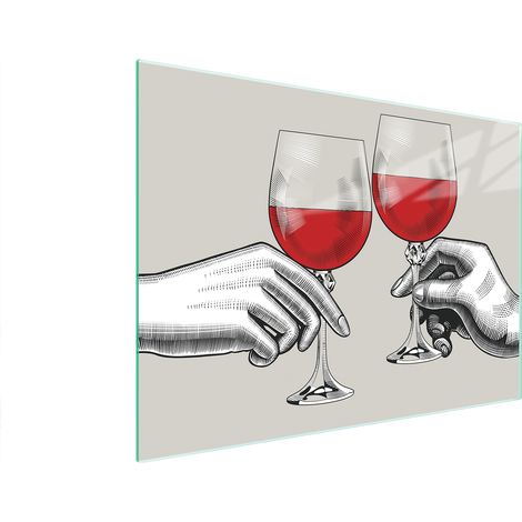 Schneidebrett aus Glas 40x30 Wein (1/5)
