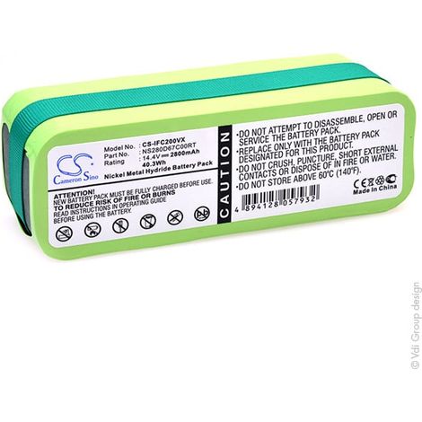 NX - Batterie aspirateur compatible Infinuvo 14.4V 2.8Ah - CS-IFC200VXCSIFC200V (1/4)