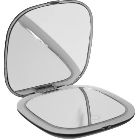 Miroir de Poche LED 10cm Noir (1/2)
