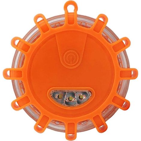 Feu d'alerte LED - Base magnétique et crochet - 15 LED - 9 modes clignotants - Étanche IPX4 - Pour camion bateau voiture secours extérieur - 1 pièce (1/5)