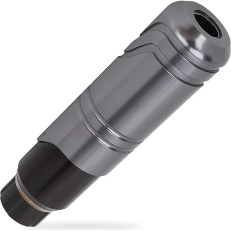 Machine à tatouer en alliage d'aluminium avec connecteur RCA, stylo à moteur rotatif haute performance, argent et noir. (1/5)