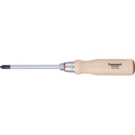 FORMAT Kreuzschlitz-Schraubendreher mit Holzheft PH1 (1/4)