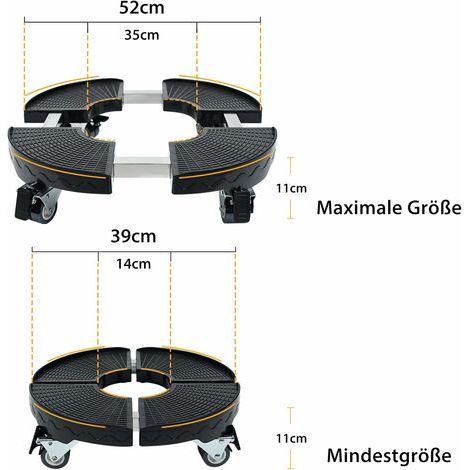 NAIZY Höhenverstellbarer Pflanzenständer mit Rollen (39–52 cm) – 4 Rollen – Maximale Traglast 300 kg – Blau (1/4)
