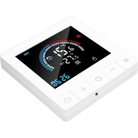 Thermostat intelligent pour chauffage au sol avec télécommande tactile, régulateur de température domestique AC90‑240V 3A avec liaison (1/5)