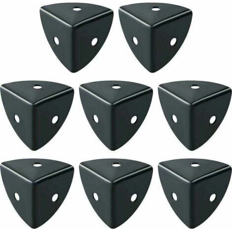 BUNTHAUS Protections d'angle de table, lot de 8, en aluminium noir, pour meubles, idéales pour protéger et décorer le mobilier, anti-choc et anti-casse, EBJ025B-8P