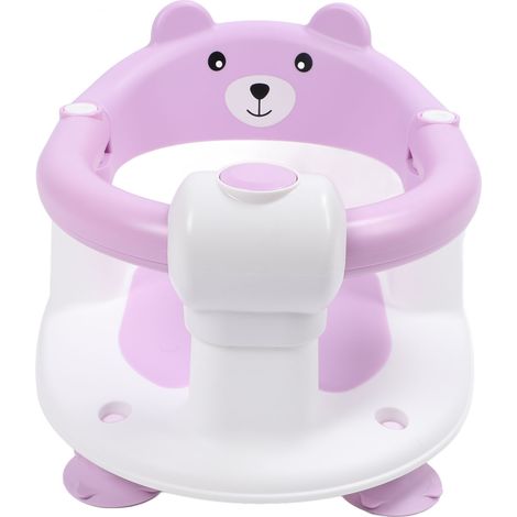 Chaise de bain antidérapante pour bébé, siège de bain/siège de douche pour nouveau-né, violette (1/5)