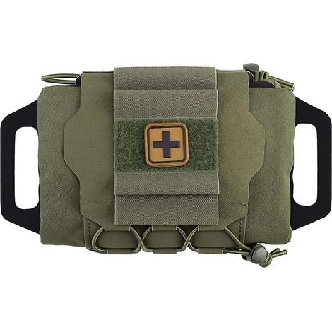 2516cm Pochette Tactique Militaire Molle Ceinture De Premiers Soins Rapide Pochette De Survie Systme En Deux Parties Porte-mdicaments En Rouleau (1/5)