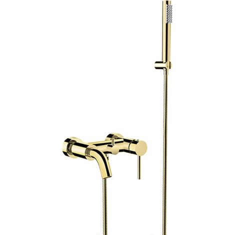 Rubinetto per vasca da bagno a parete Besco color oro chiaro effetto illusione (1/3)