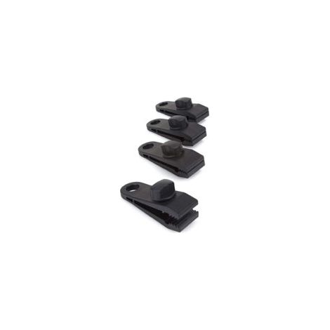 Plan Clip, Befestigungsclip-Spannsystem für Zeltplanen, 8-teiliges Set, Schwarz, 82 x 26 mm