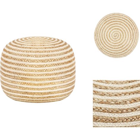 Handgefertigter Sitzpuff 45 x 30 cm Jute - Sitzsack - Pouf - Wohnaccessoire - Deko - Jute Möbel (1/3)