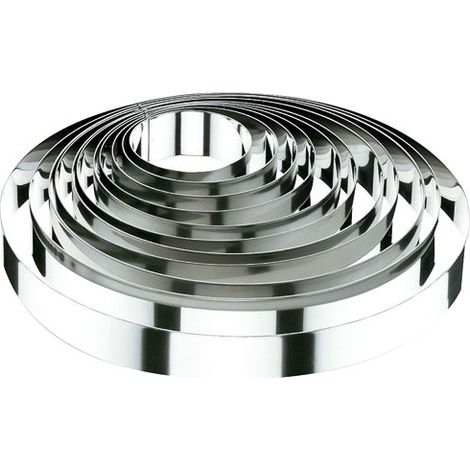 Cercle à Tarte Rond Inox Inox, 6x4.5cm, Cuisson Parfaite - Lacor France