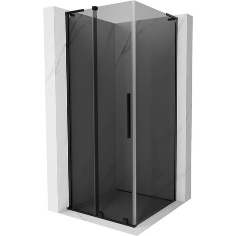 Mexen Velar L Schiebeduschkabine 90 x 90 cm, Graphit, Schwarz - 871-090-090-43-70 (1/5)