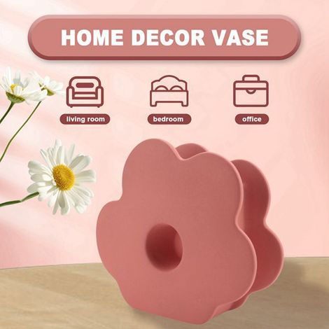 1 Set. Farbe: Orange. Material: Keramikblumen, Keramikvase, Wohnaccessoires, Blumentopf, Aromatherapie-Blumen.
