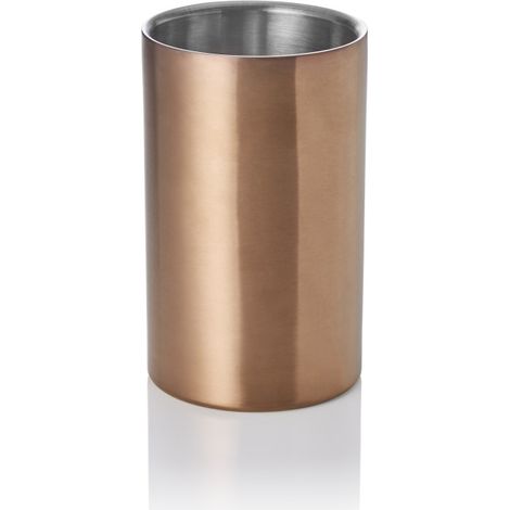 Refroidisseur à bouteille Ø 12 cm H 19 cm titane doré double paroi inox - Was Germany